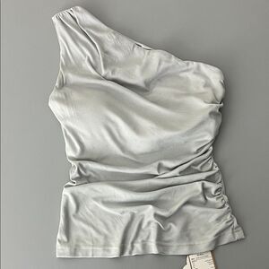 New OGL Elegant Off-Shoulder Top - Sky Glass Size S